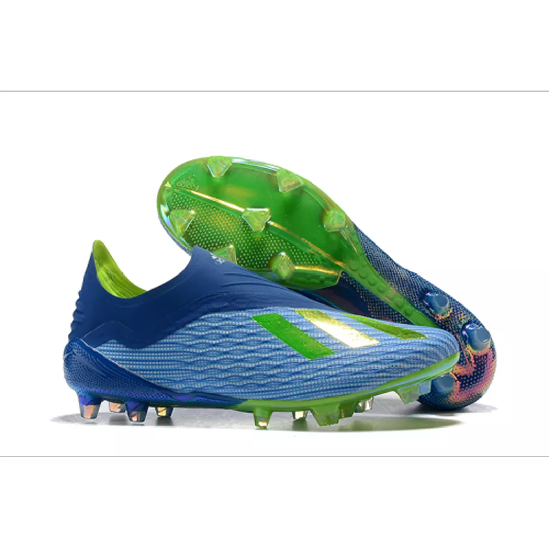 AD X 18+ FG Football Boots-Blue&Green