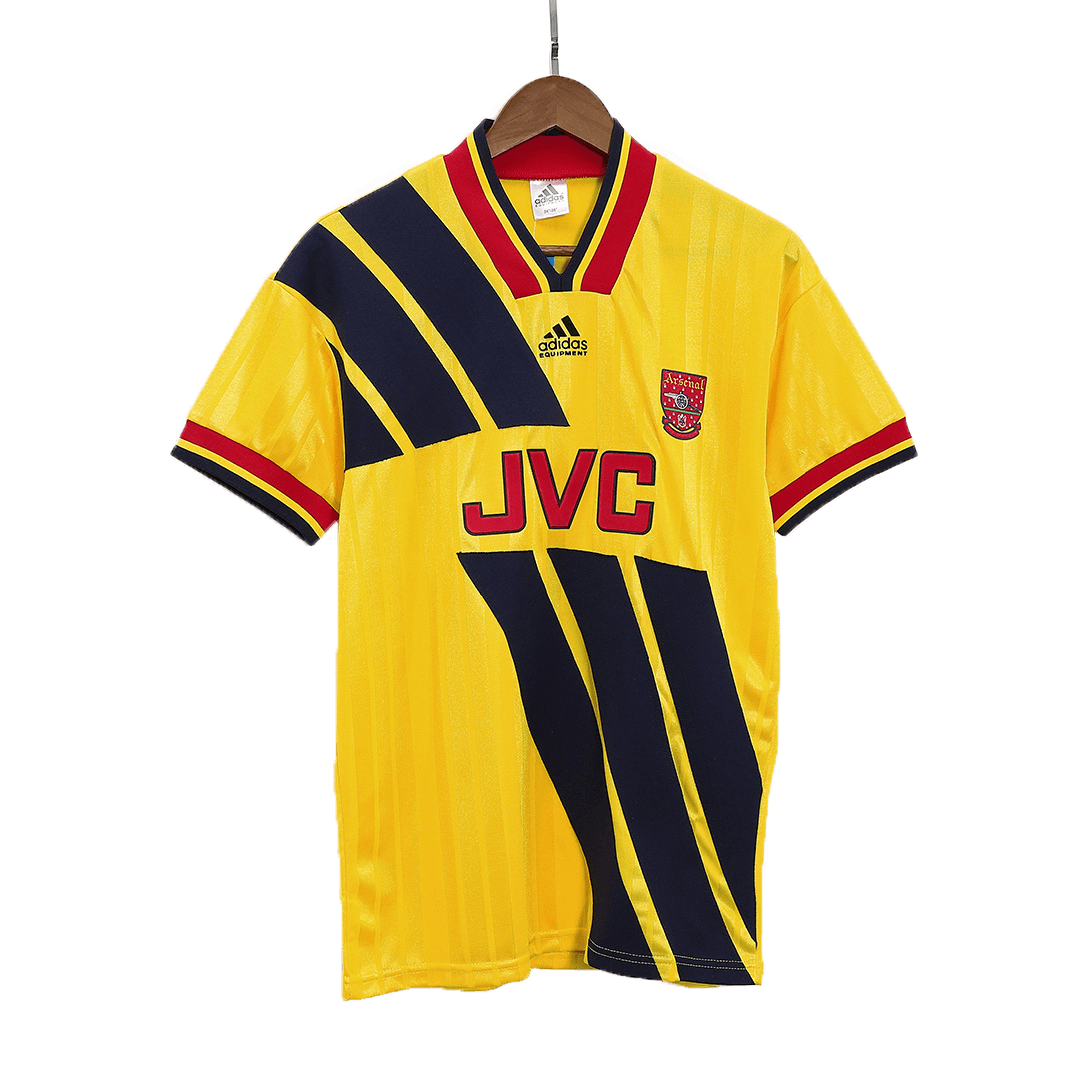 Men Retro Fan Version Arsenal Away Soccer Jersey 1993/94 Yellow - bestfootballkits