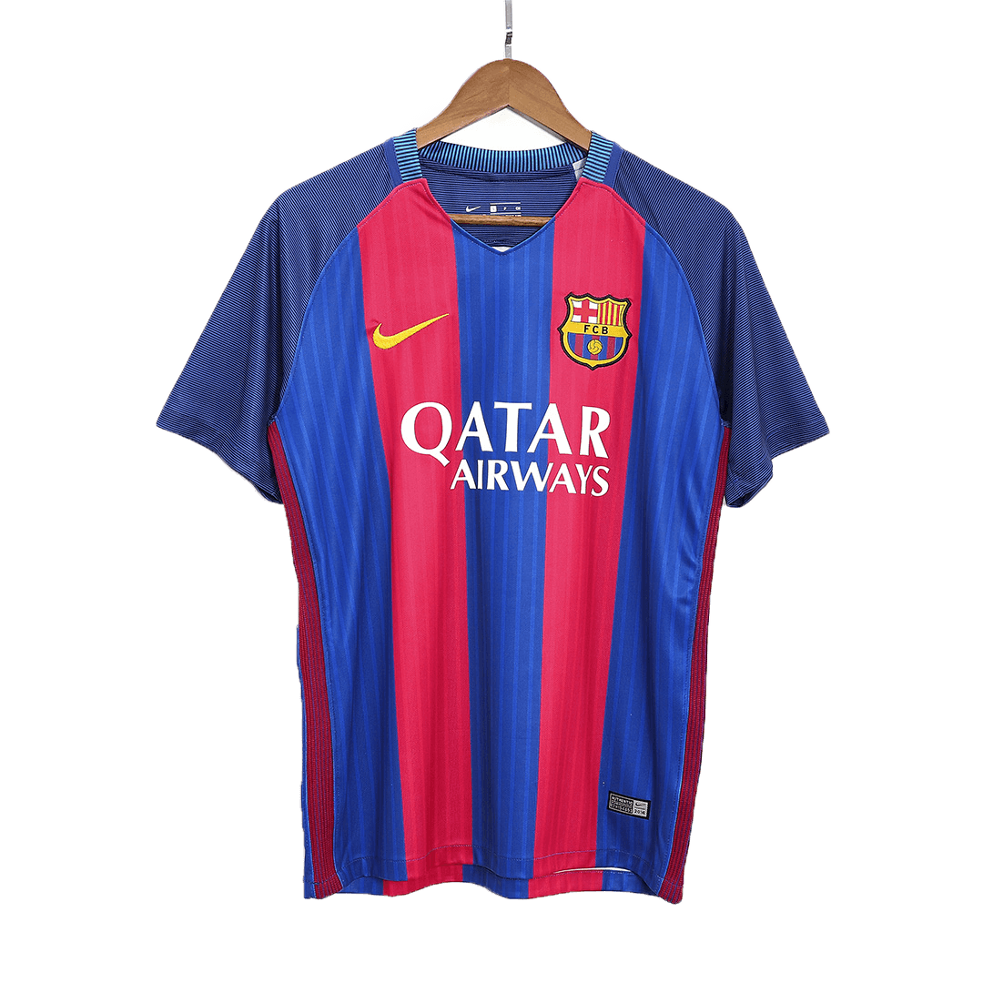 MESSI #10 Retro 2016/17 Barcelona Home Soccer Jersey Red&Blue - bestfootballkits