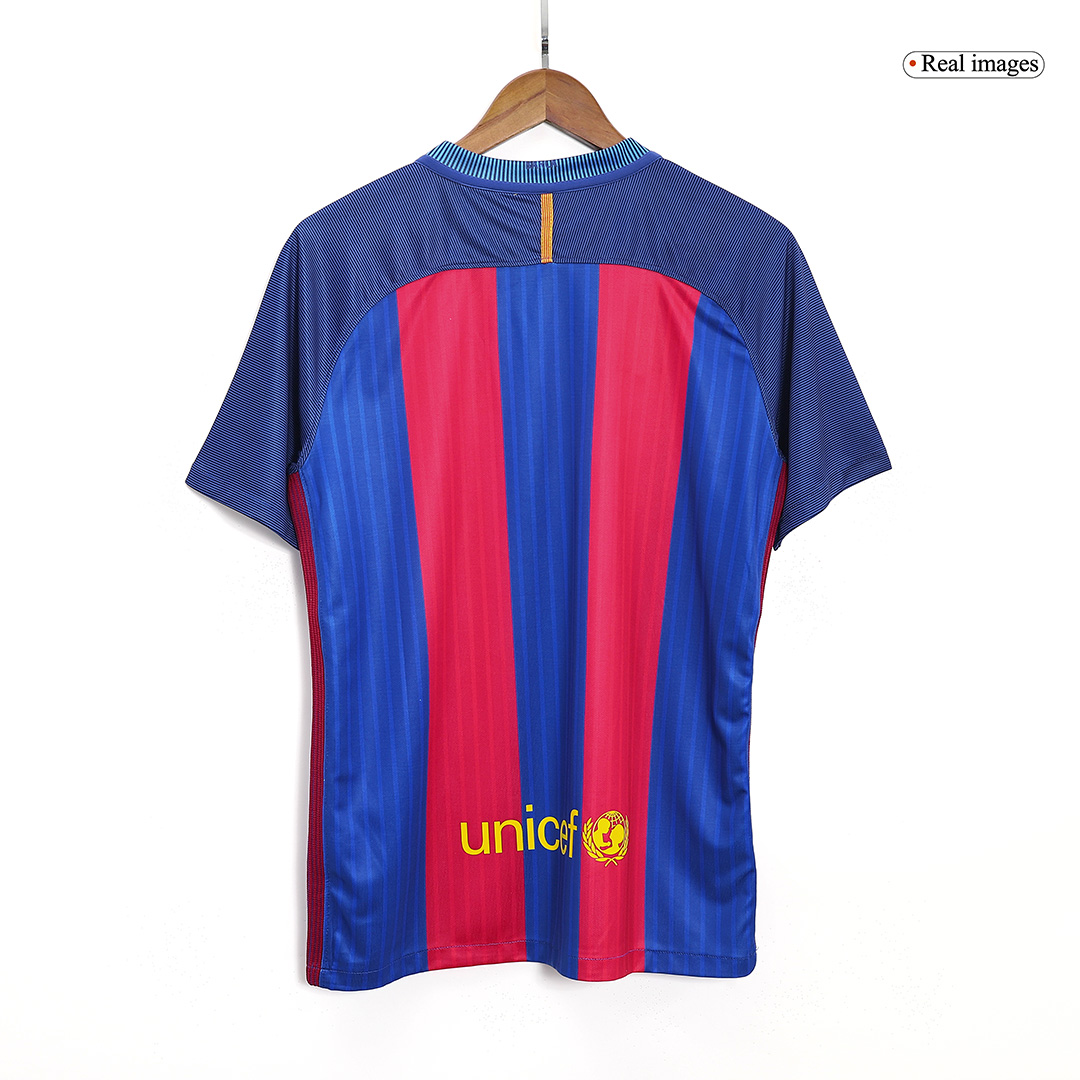 MESSI #10 Retro 2016/17 Barcelona Home Soccer Jersey Red&Blue - bestfootballkits
