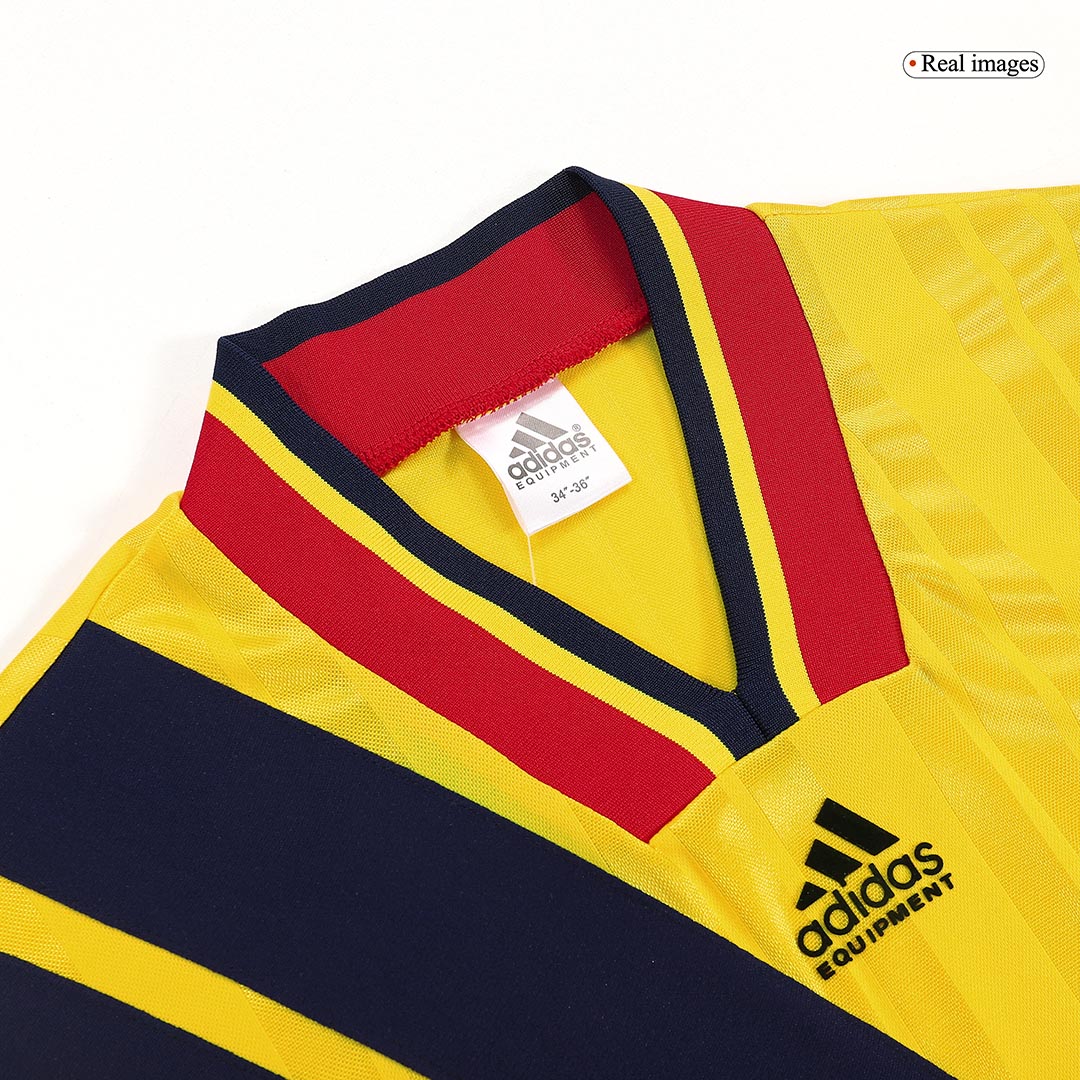 Men Retro Fan Version Arsenal Away Soccer Jersey 1993/94 Yellow - bestfootballkits