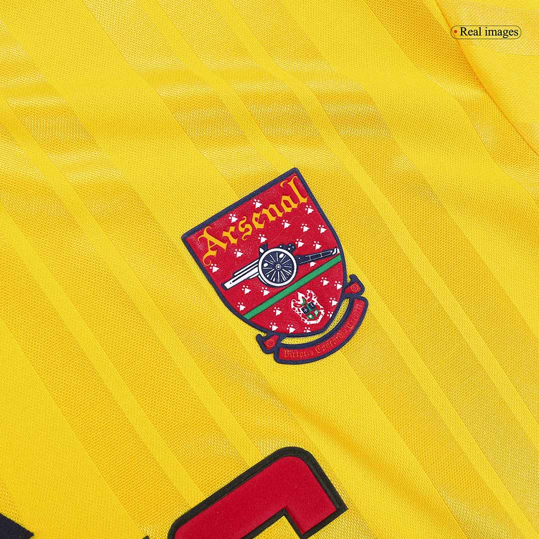 Men Retro Fan Version Arsenal Away Soccer Jersey 1993/94 Yellow - bestfootballkits