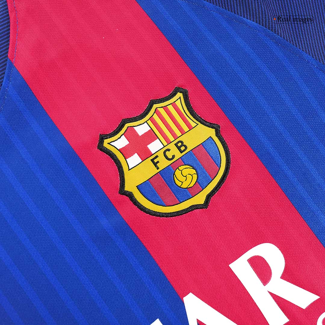 MESSI #10 Retro 2016/17 Barcelona Home Soccer Jersey Red&Blue - bestfootballkits