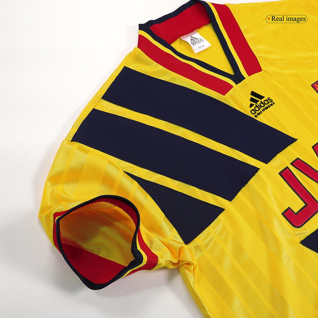 Men Retro Fan Version Arsenal Away Soccer Jersey 1993/94 Yellow - bestfootballkits