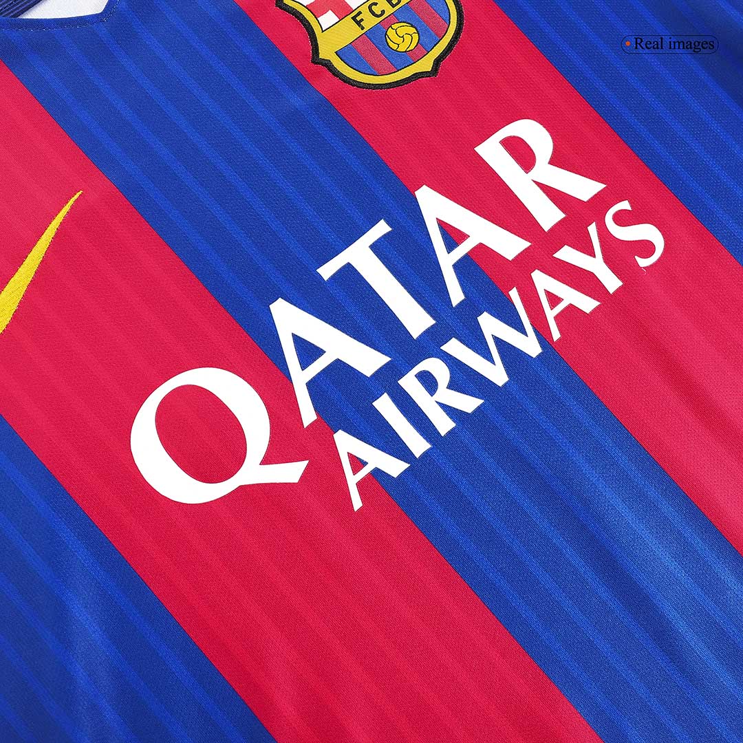 MESSI #10 Retro 2016/17 Barcelona Home Soccer Jersey Red&Blue - bestfootballkits