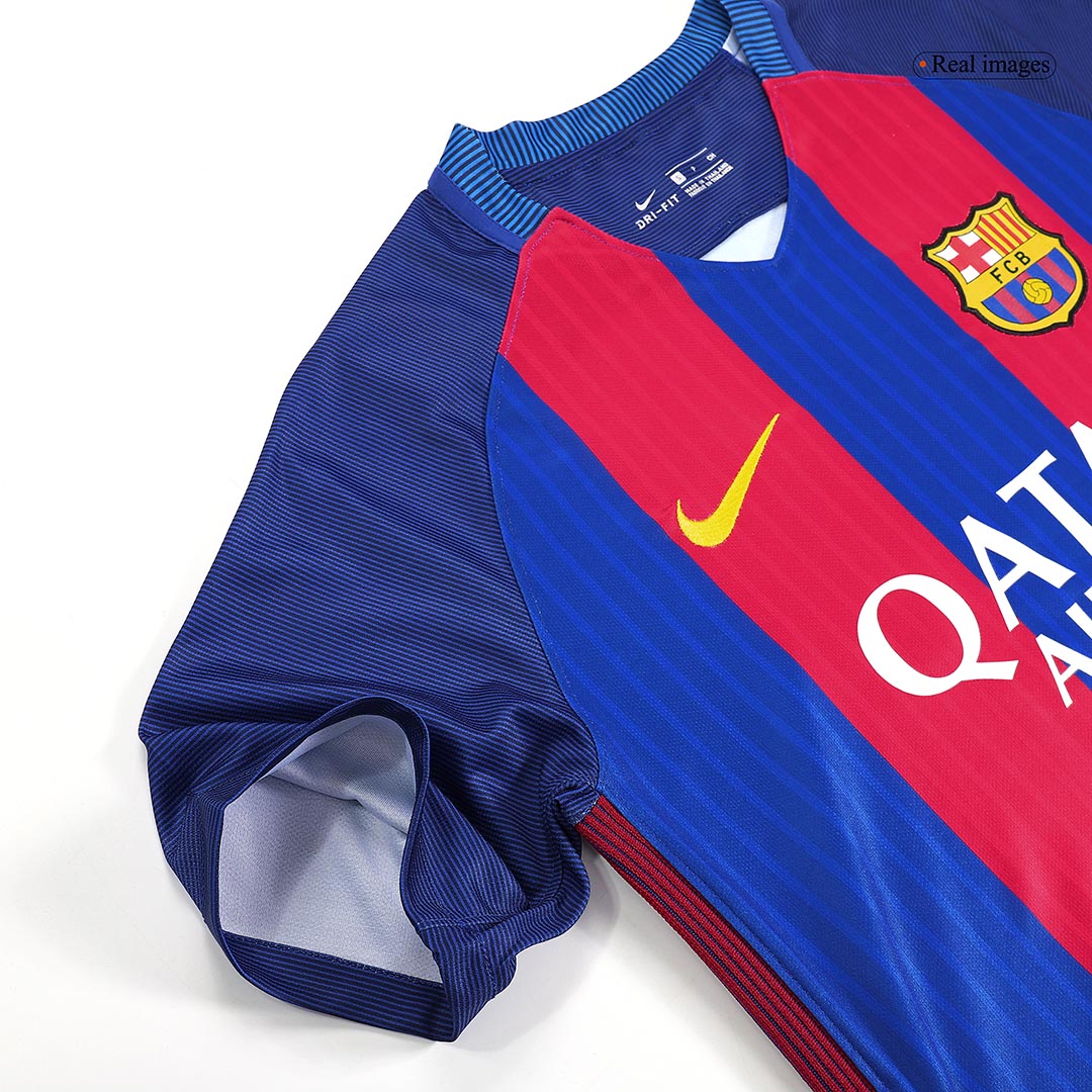 MESSI #10 Retro 2016/17 Barcelona Home Soccer Jersey Red&Blue - bestfootballkits