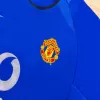 Men Retro Fan Version 02/03 Manchester United Third Soccer Jersey Blue - bestfootballkits