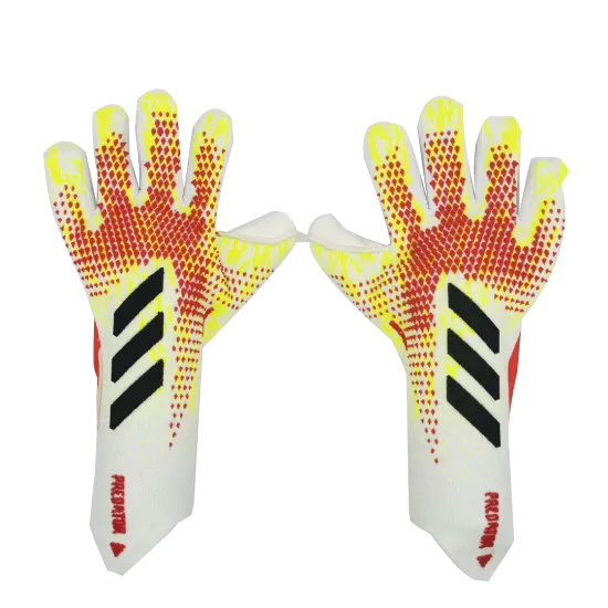 AD White&Yellow Pradetor A12 Goalkeeper Gloves - bestfootballkits