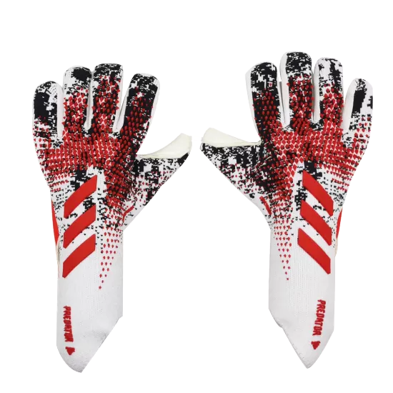 AD White&Red Pradetor A12 Goalkeeper Gloves - bestfootballkits