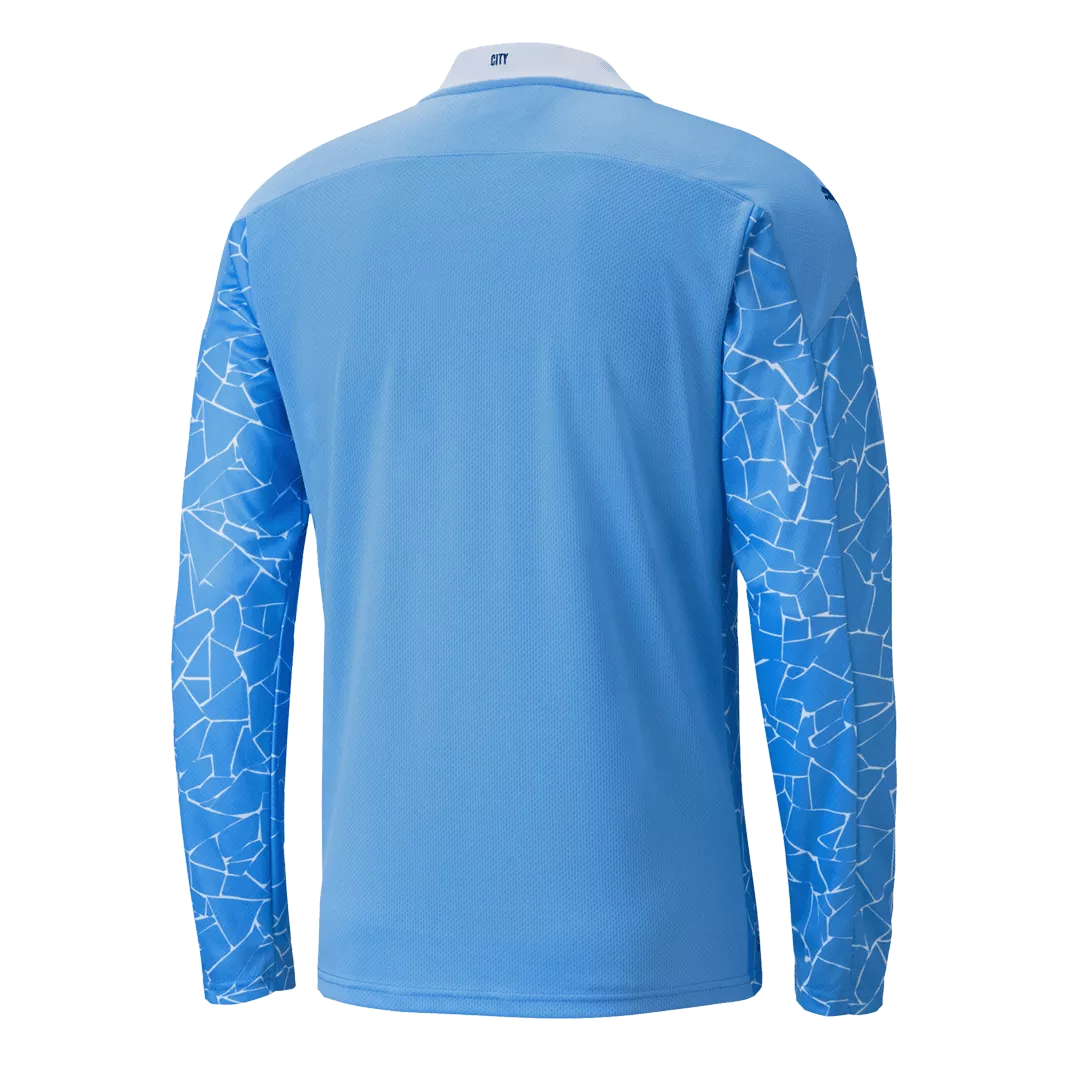 MENDY #22 Manchester City Long Sleeve Football Shirt Home 2020/21 - bestfootballkits