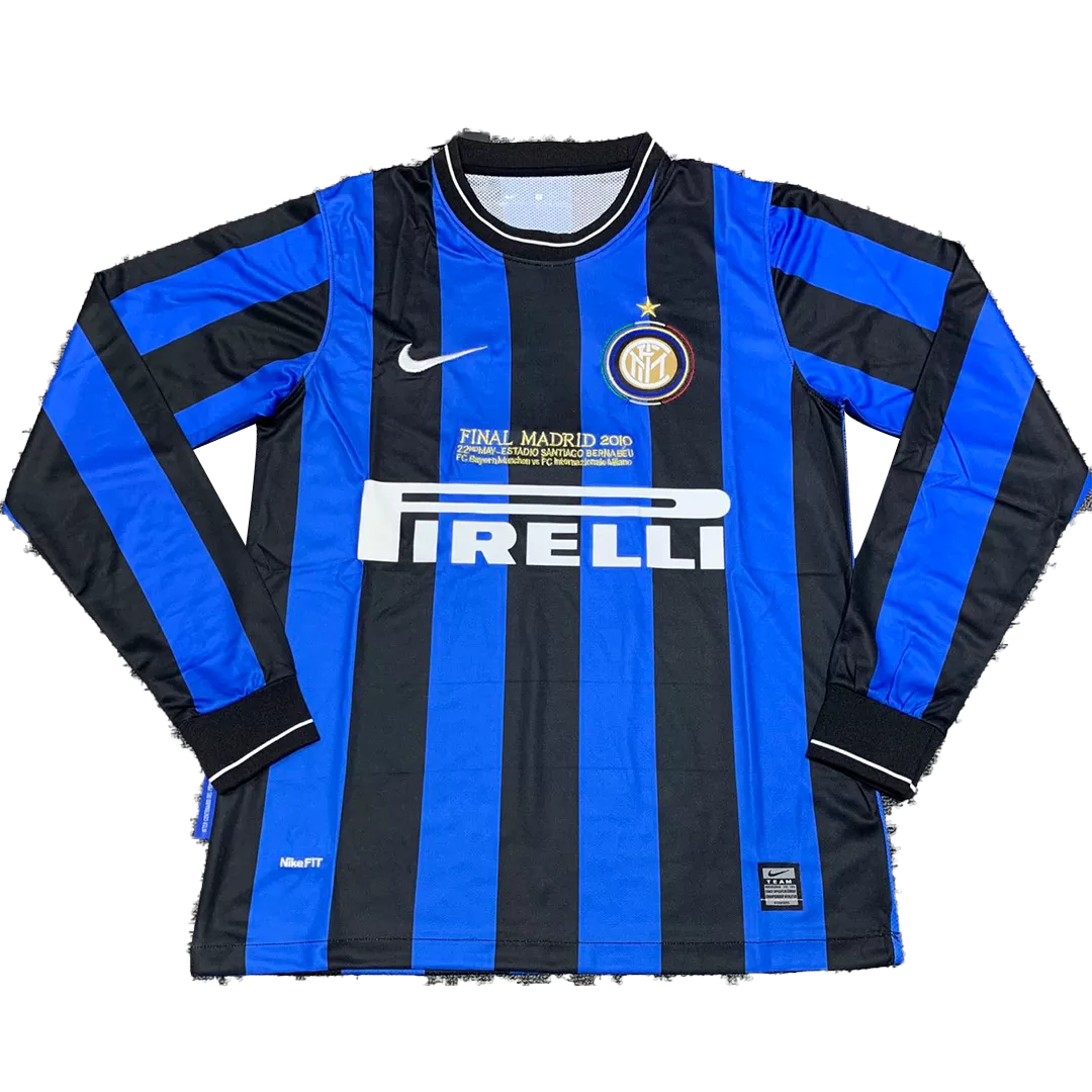 Inter Milan Classic Football Shirt Home Long Sleeve 2010