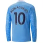 KUN AGÜERO #10 Manchester City Long Sleeve Football Shirt Home 2020/21 - bestfootballkits