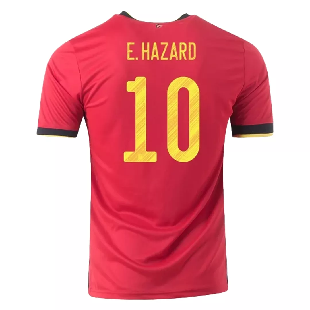 E.HAZARD #10 Belgium Football Shirt Home 2020