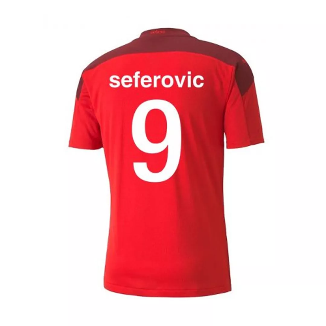 SEFEROVIC #9 Switzerland Football Shirt Home 2021