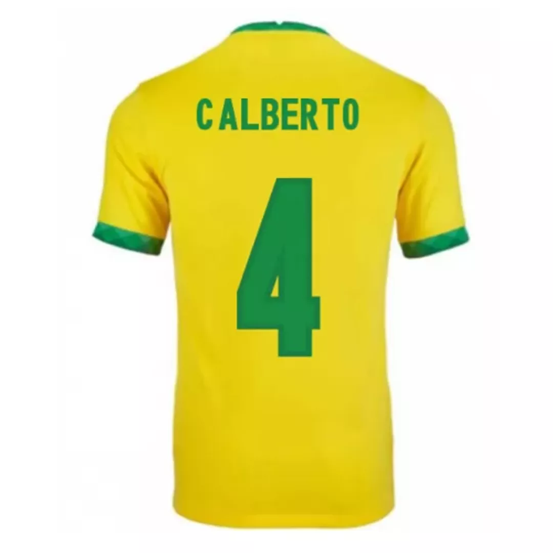 CALBERTO #4 Brazil Football Shirt Home 2021