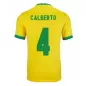 CALBERTO #4 Brazil Football Shirt Home 2021 - bestfootballkits