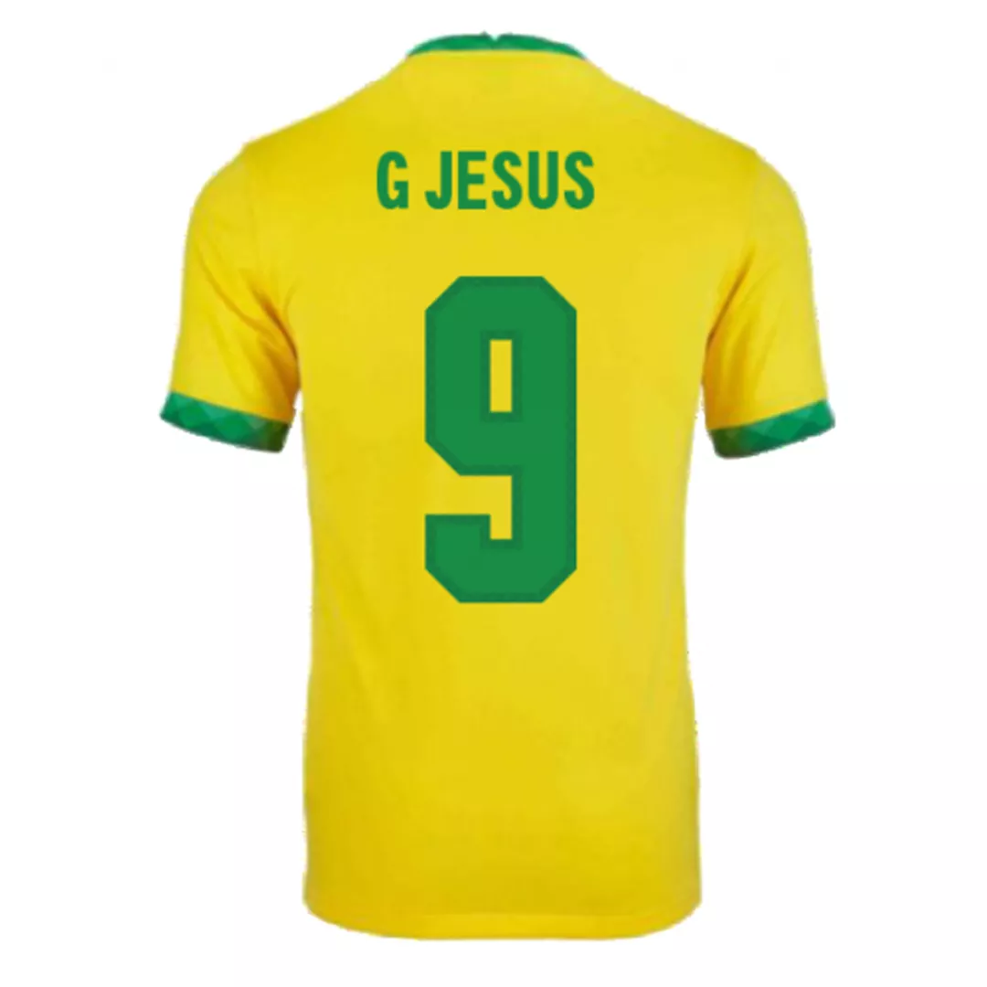 G JESUS #9 Brazil Football Shirt Home 2021