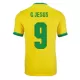 G JESUS #9 Brazil Football Shirt Home 2021 - bestfootballkits