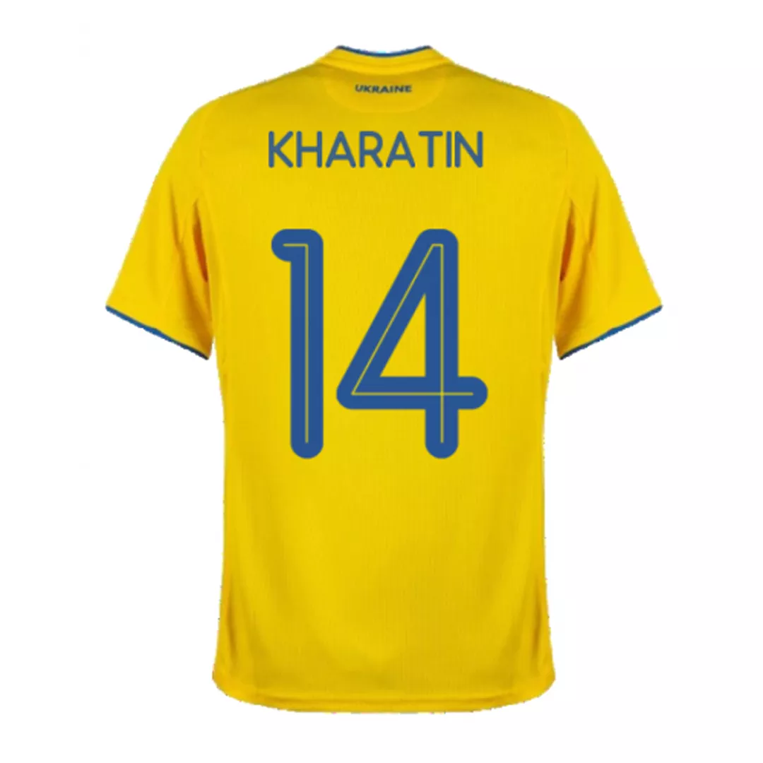 KHARATIN #14 Ukraine Football Shirt Home 2020