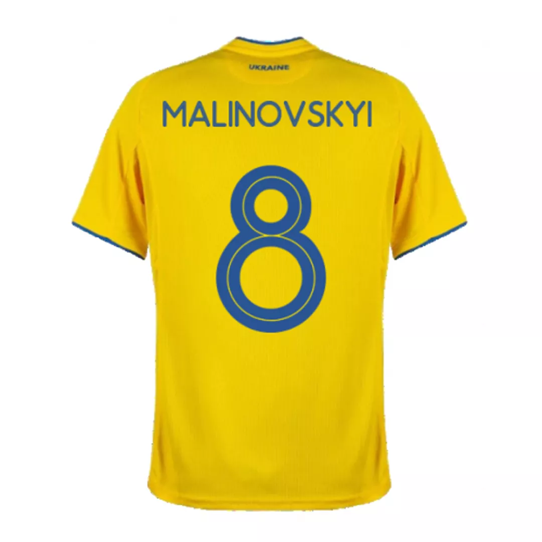 MALINOVSKYI #8 Ukraine Football Shirt Home 2020