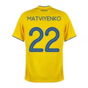 MATVIYENKO #22 Ukraine Football Shirt Home 2020 - bestfootballkits