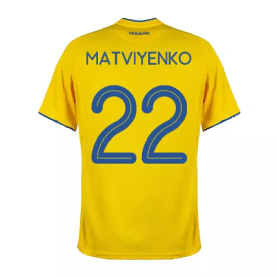 MATVIYENKO #22 Ukraine Football Shirt Home 2020 - bestfootballkits
