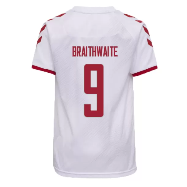 BRAITHWAITE #9 Denmark Football Shirt Away 2021 - bestfootballkits
