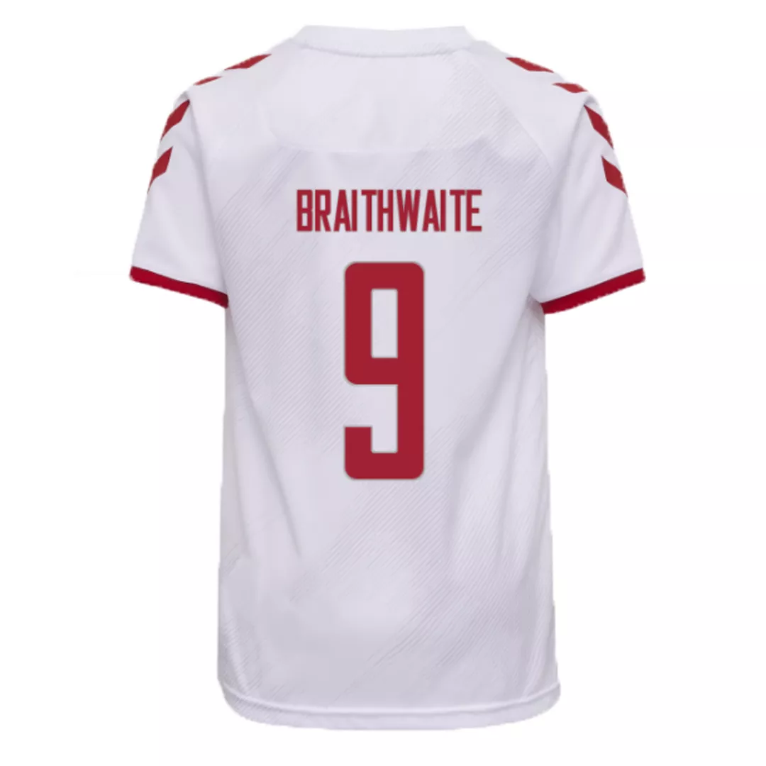 BRAITHWAITE #9 Denmark Football Shirt Away 2021
