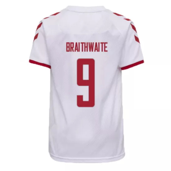 BRAITHWAITE #9 Denmark Football Shirt Away 2021 - bestfootballkits