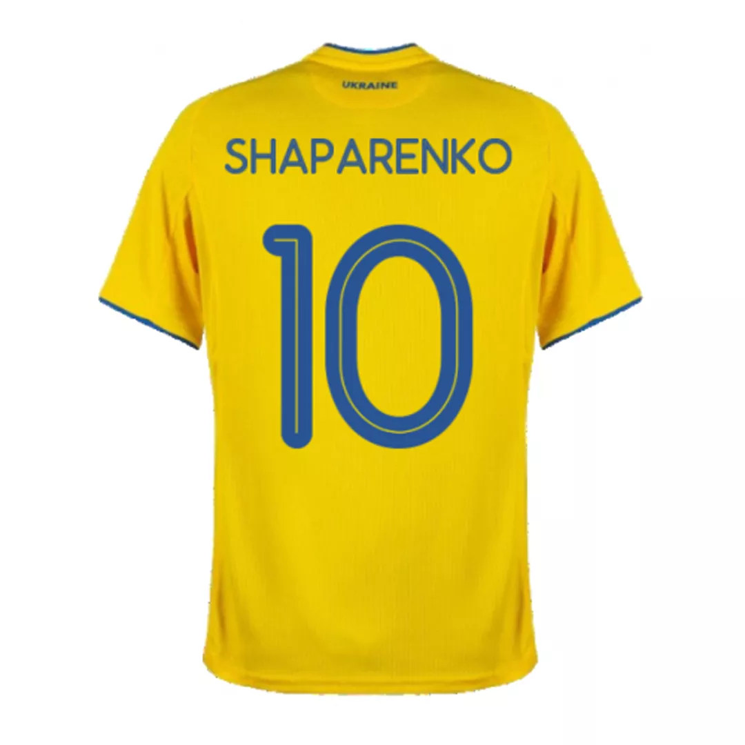 SHAPARENKO #10 Ukraine Football Shirt Home 2020