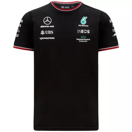 Mercedes AMG Petronas F1 Racing Team T-Shirt - Black 2021 - bestfootballkits