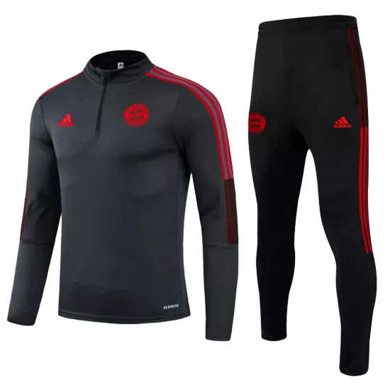 Kid's Bayern Munich Zipper Sweatshirt Kit(Top+Pants) - bestfootballkits