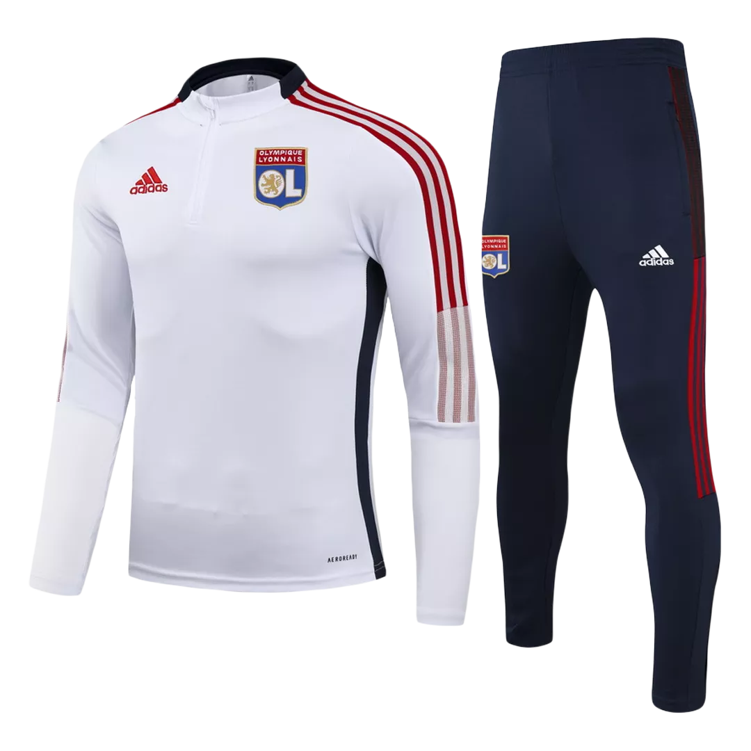 Kid's Olympique Lyonnais Zipper Sweatshirt Kit(Top+Pants) 2021/22