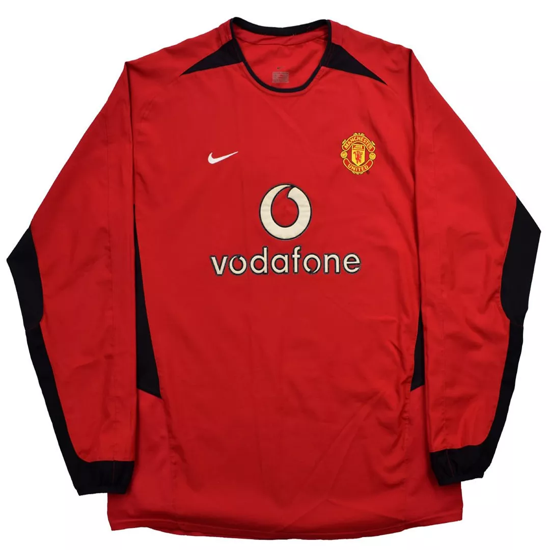 Manchester United Classic Football Shirt Home Long Sleeve 2002/03