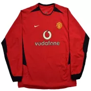 Manchester United Classic Football Shirt Home Long Sleeve 2002/03 - bestfootballkits