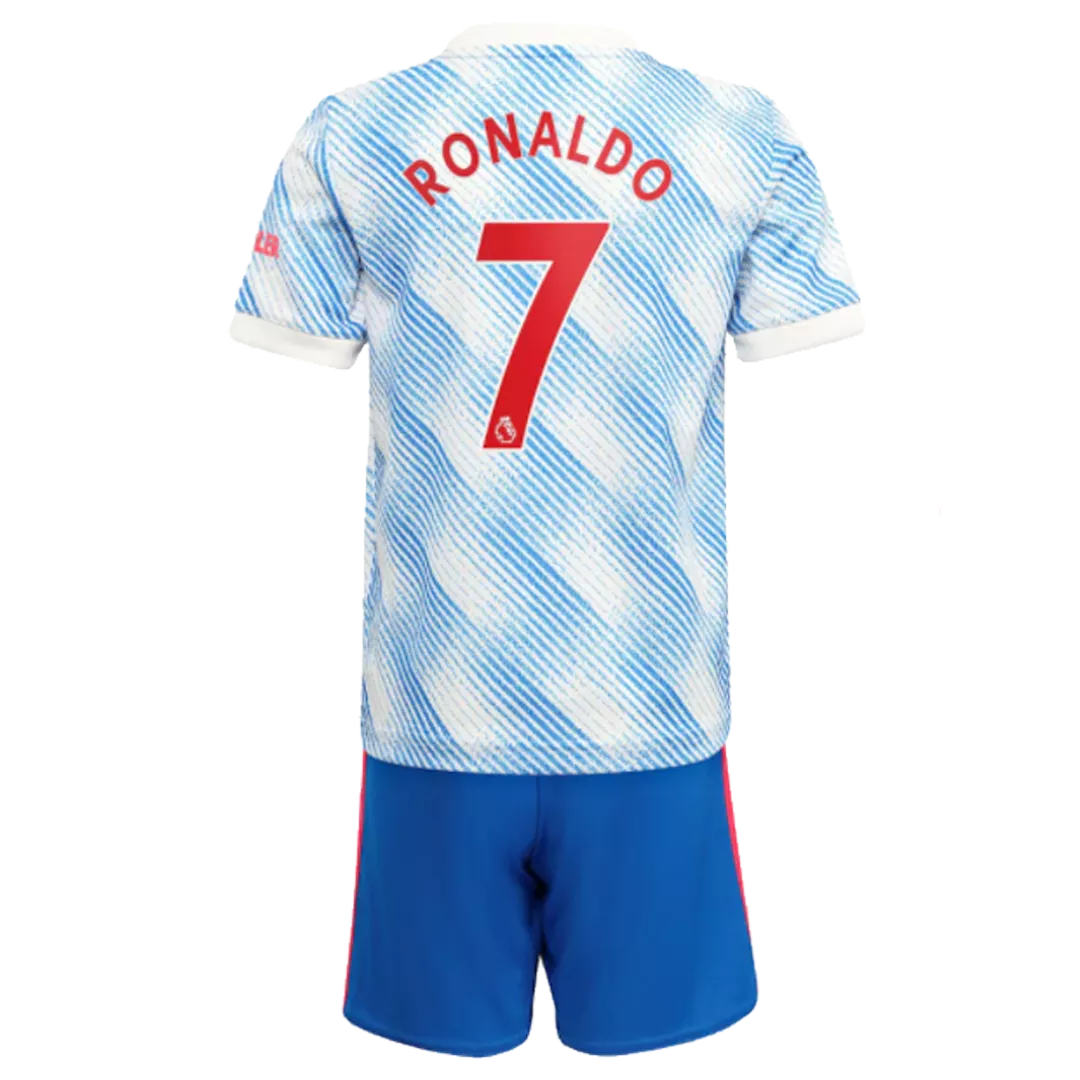 RONALDO #7 Manchester United Football Mini Kit (Shirt+Shorts) Away 2021/22
