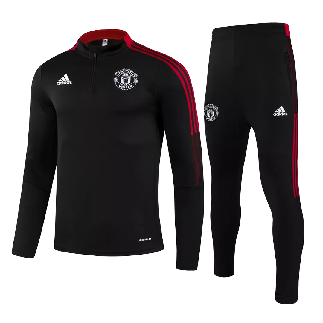 Kid's Manchester United Zipper Sweatshirt Kit(Top+Pants) 2021/22