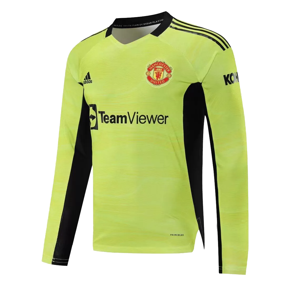 Manchester United Football Kit (Shirt+Shorts) Goalkeeper Long Sleeve 2021/22 - bestfootballkits