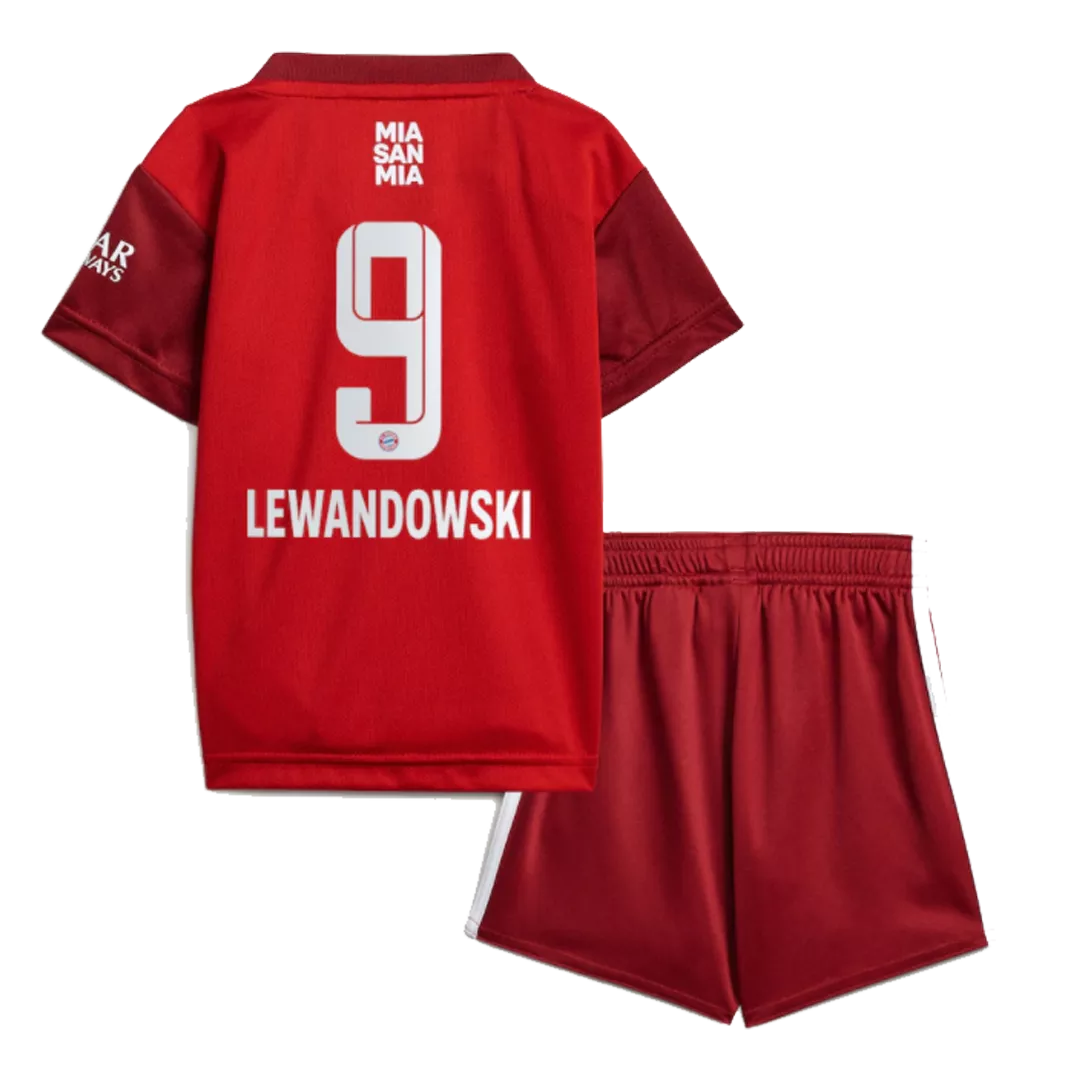 LEWANDOWSKI #9 Bayern Munich Football Mini Kit (Shirt+Shorts) Home 2021/22