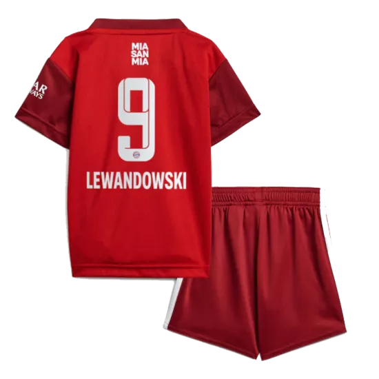 LEWANDOWSKI #9 Bayern Munich Football Mini Kit (Shirt+Shorts) Home 2021/22 - bestfootballkits