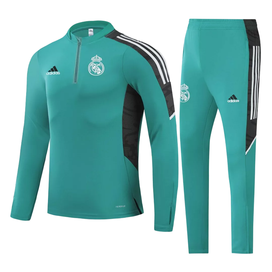 Kid's Real Madrid Zipper Sweatshirt Kit(Top+Pants) 2021/22