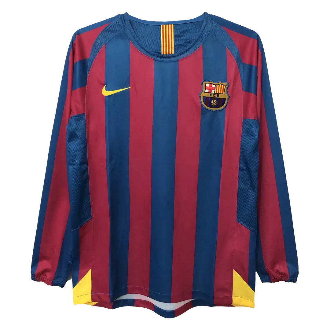 Barcelona Classic Football Shirt Home Long Sleeve 2005/06