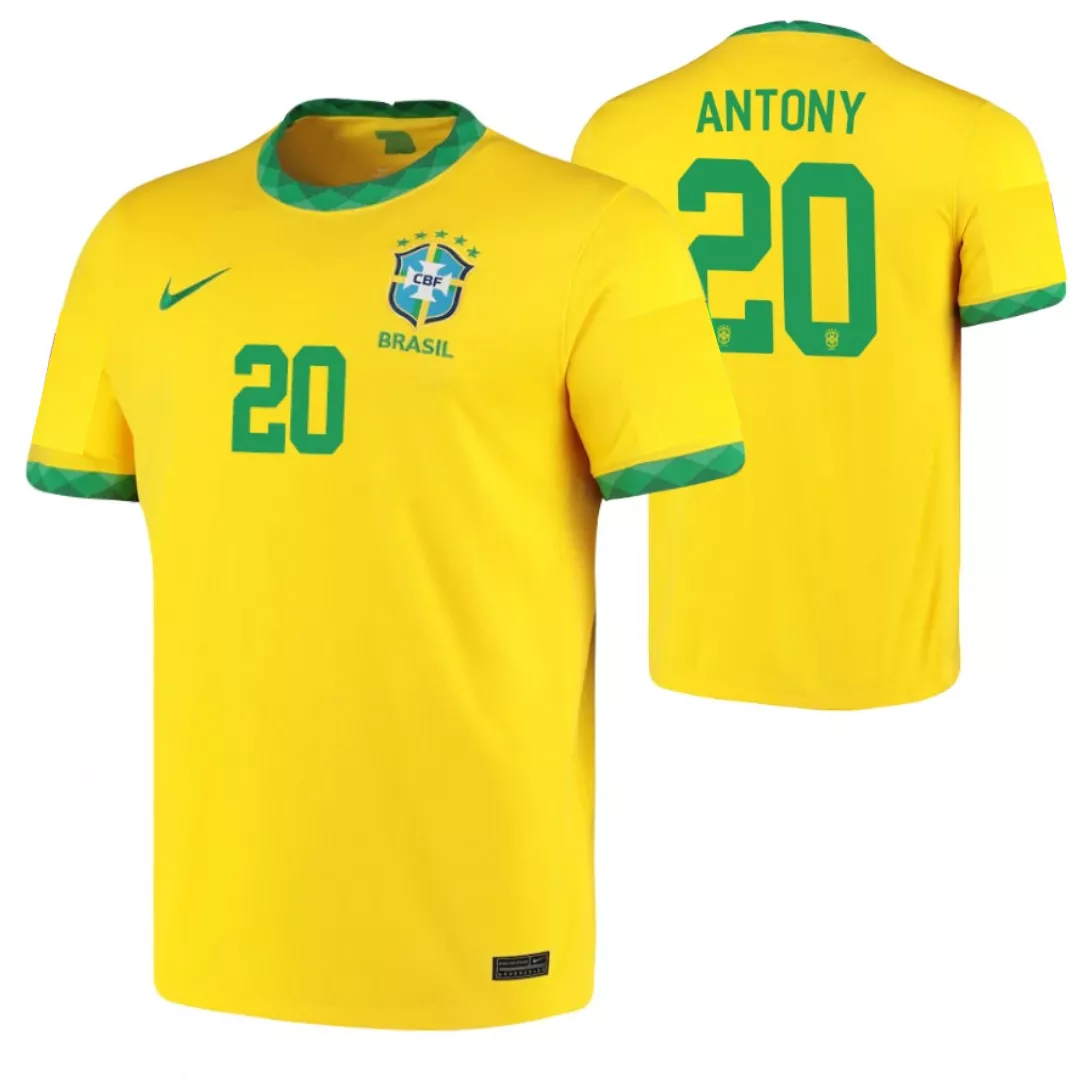 Antony #20 Brazil Football Shirt Home 2021