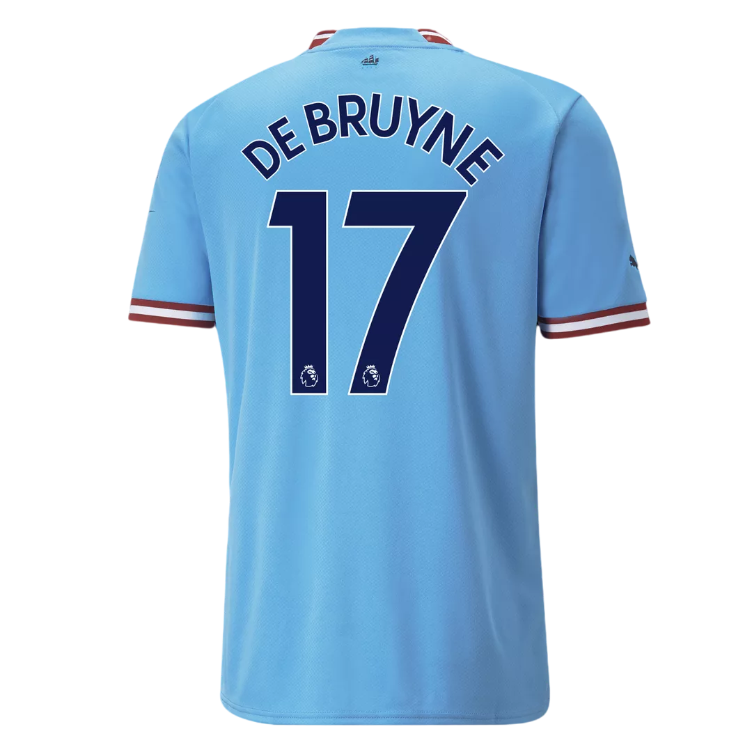 DE BRUYNE #17 Manchester City Football Shirt Home 2022/23