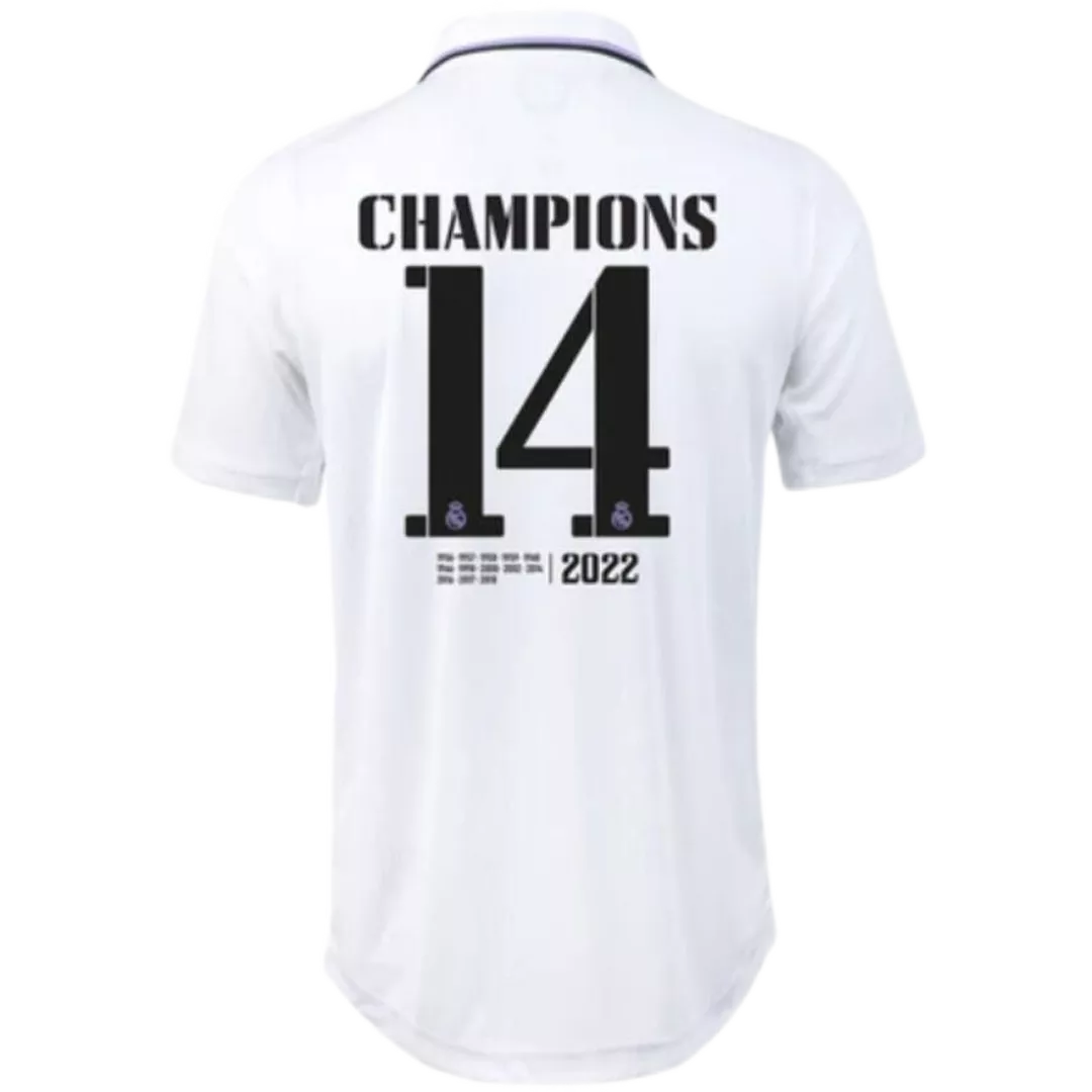 Authentic Jersey CHAMPIONS #14 Real Madrid Football Shirt Home 2022/23