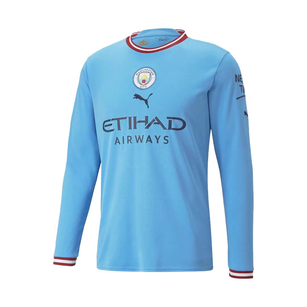 Manchester City Long Sleeve Football Shirt Home 2022/23