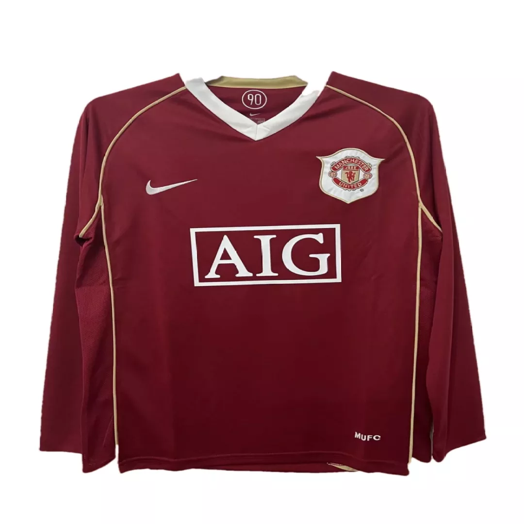 Manchester United Classic Football Shirt Home Long Sleeve 2006/07