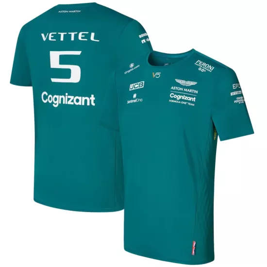 Aston Martin Cognizant F1 Team Sebastian Vettel Driver T-Shirt 2022 - bestfootballkits