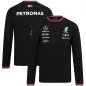 Mercedes AMG Petronas F1 Racing Team Long Sleeve T-Shirt - Black 2022 - bestfootballkits