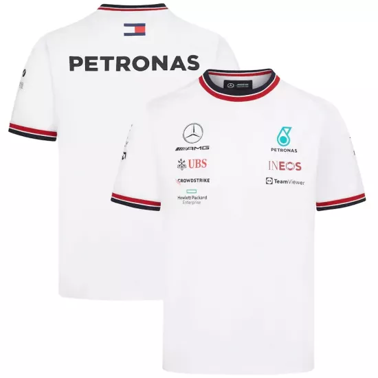 Mercedes AMG Petronas F1 Racing Team T-Shirt - White 2022 - bestfootballkits